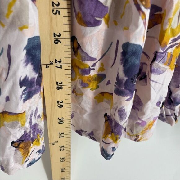 NWT Torrid Midi Dress Floral Tiered Ruffled
Stretch Gold/Purple Size 1 1X 14-16 - Picture 9 of 15